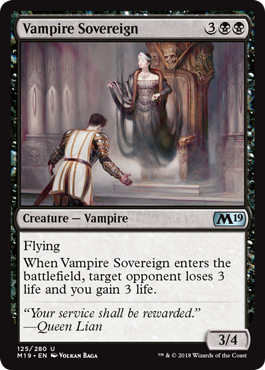 Vampire Sovereign (Magic 2019 Core Set) Light Play