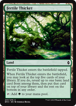 Fertile Thicket (Battle for Zendikar) Medium Play