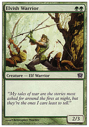 Elvish Warrior (9th Edition) Medium Play