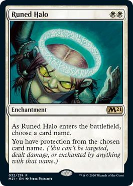 Runed Halo (Magic 2021 Core Set) Light Play