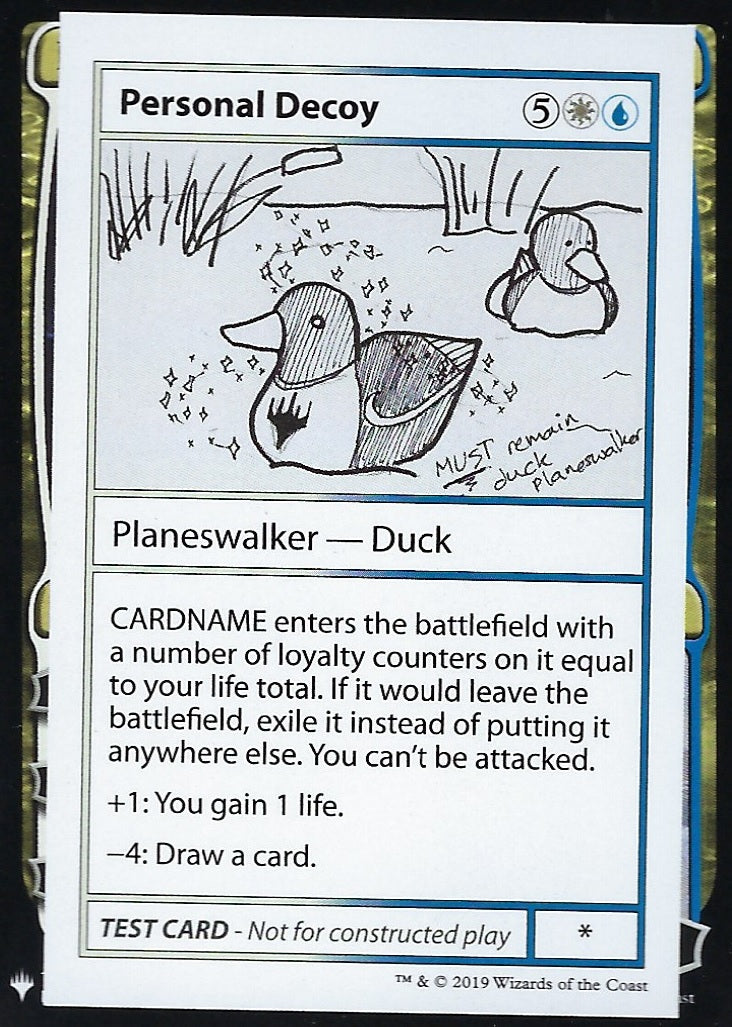 Personal Decoy (Mystery Booster Test Print) Light Play