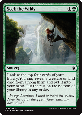 Seek the Wilds (Battle for Zendikar) Medium Play
