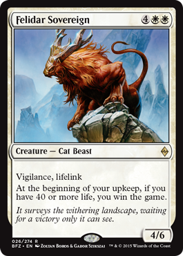 Felidar Sovereign (Battle for Zendikar) Medium Play
