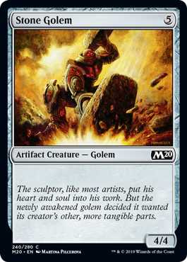 Stone Golem (Magic 2020 Core Set) Medium Play