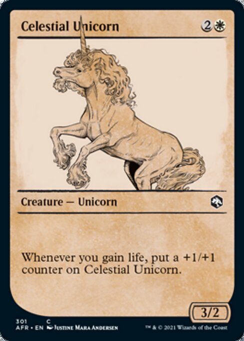Celestial Unicorn (Showcase) (Adventures in the Forgotten Realms) Near Mint Foil
