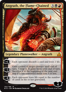 Angrath, the Flame-Chained (Rivals of Ixalan) Heavy Play