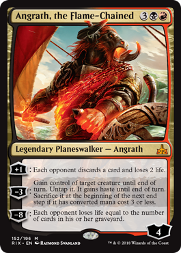 Angrath, the Flame-Chained (Rivals of Ixalan) Medium Play
