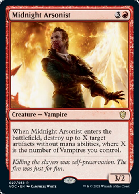 Midnight Arsonist (27) (Commander 2021 Crimson Vow) Light Play