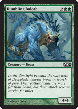 Rumbling Baloth (Magic 2014 Core Set) Medium Play Foil