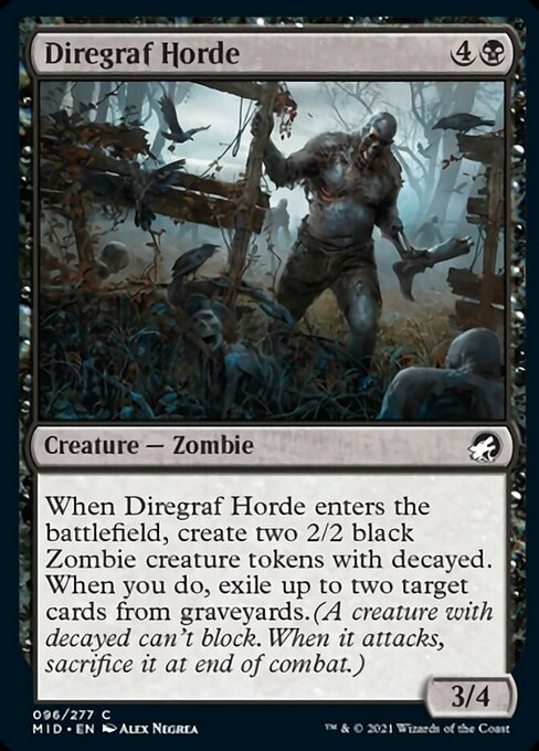 Diregraf Horde (Innistrad: Midnight Hunt) Near Mint Foil