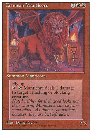 Crimson Manticore (4th Edition) Heavy Play
