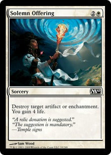 Solemn Offering (Magic 2010 Core Set) Near Mint