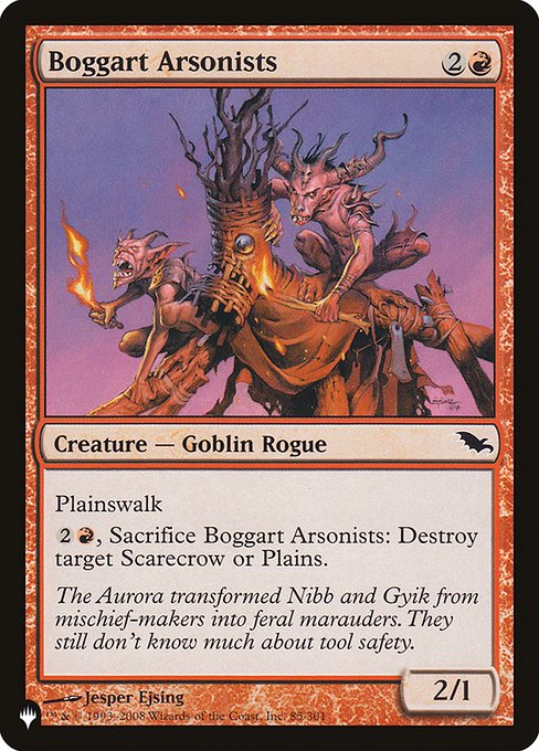 Boggart Arsonists (The List) Near Mint