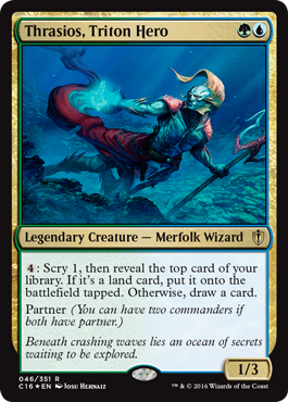 Thrasios, Triton Hero (Commander 2016 Edition) Light Play Foil