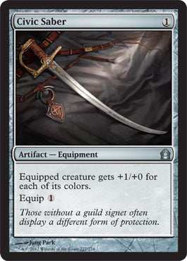 Civic Saber (Return to Ravnica) Light Play Foil