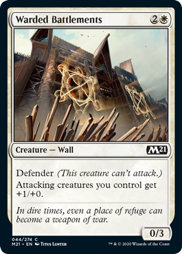 Warded Battlements (Magic 2021 Core Set) Near Mint