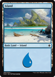 Island (265) (Ixalan) Light Play Foil