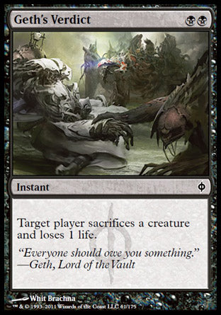 Geth's Verdict (New Phyrexia) Near Mint Foil