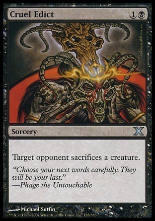 Cruel Edict (10th Edition) Light Play