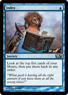 Index (Magic 2013 Core Set) Medium Play