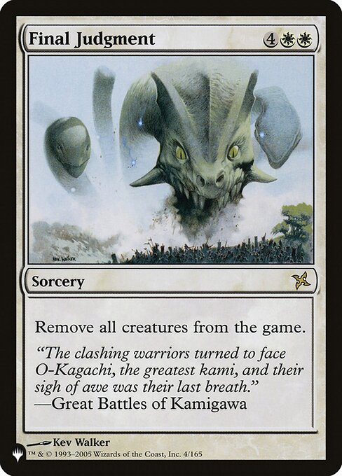 Final Judgment (The List) Near Mint