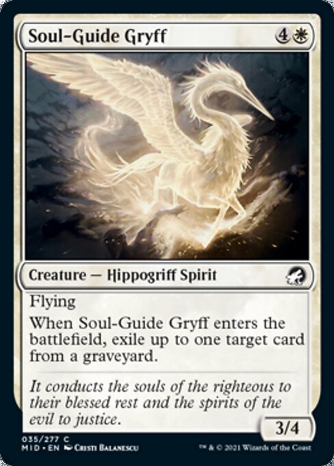 Soul-Guide Gryff (Innistrad: Midnight Hunt) Light Play