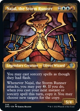 Najal, the Storm Runner (Textured Foil) (Dominaria United) Light Play Foil