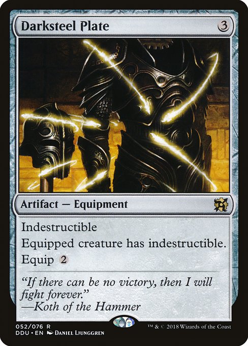 Darksteel Plate (Duel Decks: Elves vs Inventors) Medium Play