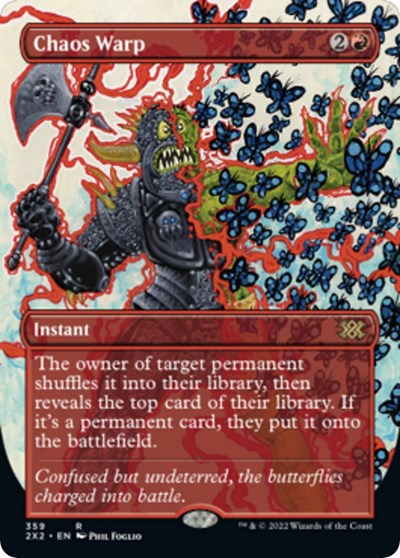 Chaos Warp (Borderless) (Double Masters 2022) Near Mint