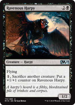 Ravenous Harpy (Magic 2019 Core Set) Near Mint Foil