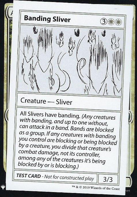 Banding Sliver (Mystery Booster Test Print) Near Mint
