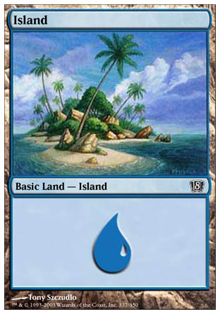 Island (337) (8th Edition) Light Play Foil