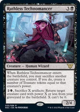 Ruthless Technomancer (Commander: Kamigawa: Neon Dynasty) Medium Play Foil