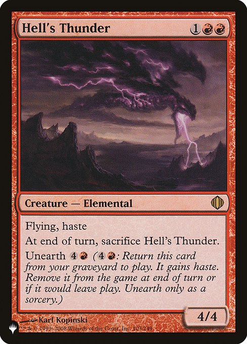 Hell's Thunder (The List) Near Mint