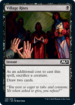 Village Rites (Magic 2021 Core Set) Near Mint Foil