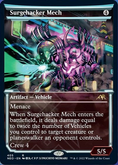 Surgehacker Mech (Showcase) (Kamigawa: Neon Dynasty) Near Mint