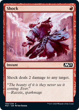 Shock (Magic 2021 Core Set) Medium Play