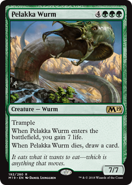 Pelakka Wurm (Magic 2019 Core Set) Medium Play