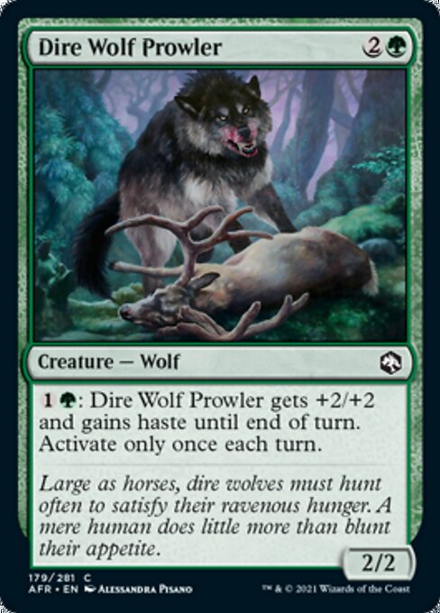 Dire Wolf Prowler (Adventures in the Forgotten Realms) Near Mint Foil