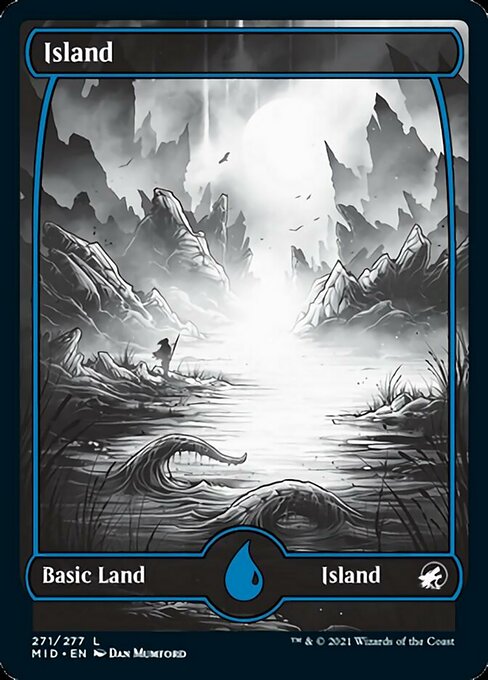 Island (271) (Innistrad: Midnight Hunt) Light Play Foil