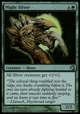 Might Sliver (Premium Deck Series: Slivers) Light Play Foil