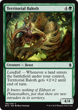 Territorial Baloth (Battle for Zendikar) Medium Play