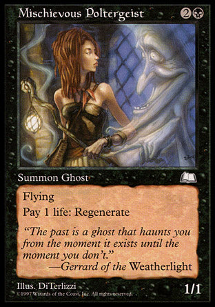 Mischievous Poltergeist (Weatherlight) Medium Play