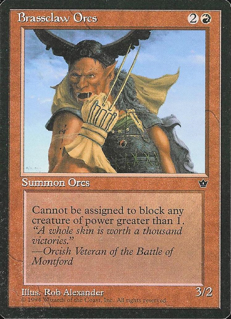 Brassclaw Orcs (2) (Fallen Empires) Light Play