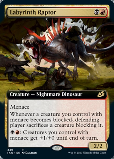 Labyrinth Raptor (Extended Art) (Ikoria: Lair of Behemoths) Near Mint Foil