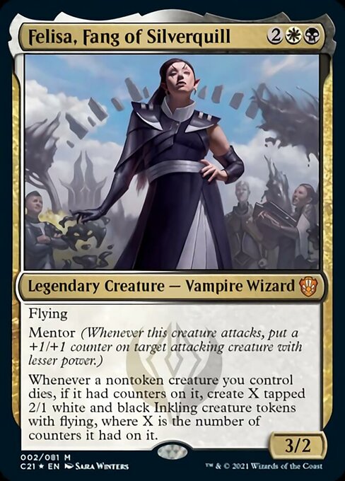 Felisa, Fang of Silverquill (Commander 2021 Strixhaven) Light Play Foil