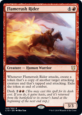 Flamerush Rider (Commander 2019) Light Play