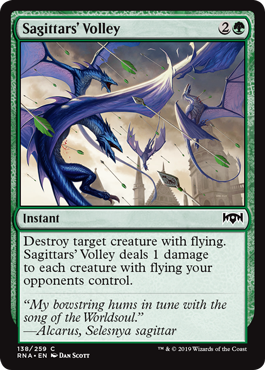 Sagittars' Volley (Ravnica Allegiance) Light Play