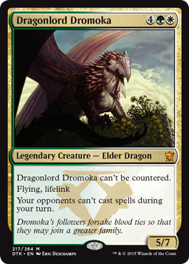 Dragonlord Dromoka (Dragons of Tarkir) Damaged / Poor