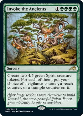 Invoke the Ancients (Kamigawa: Neon Dynasty) Near Mint Foil